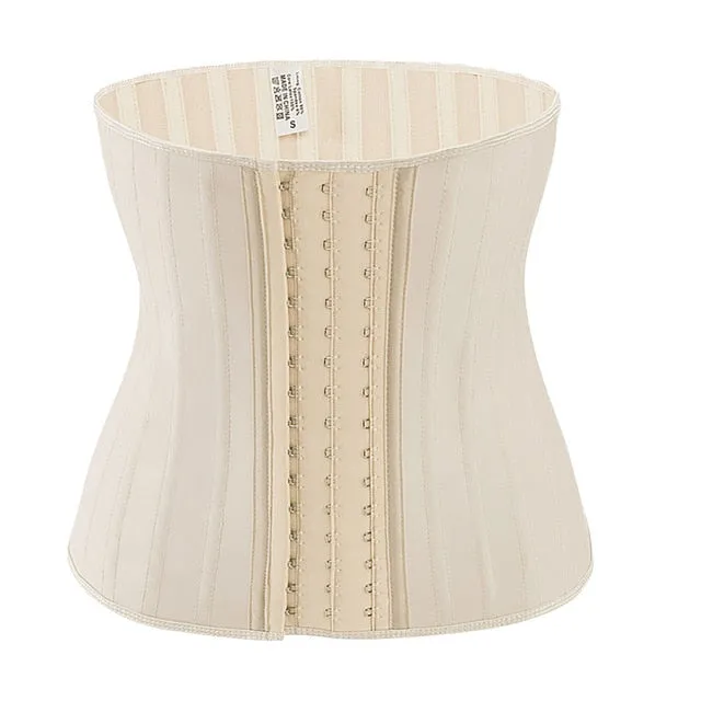 Women 25 Steel Bones Waist Trainer Corset Underbust Waist Latex Corset Slimming Shaper Breathable Corset Belt Harness Bustier
