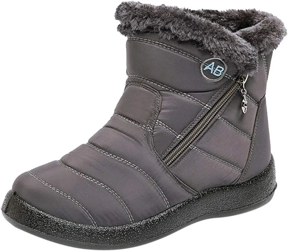 Womens Boots Snow Women's Faux Fur Boot Furry Fluffy Short Snow Boot Mid-Calf Boots Womens Wide Width Snow Boots Tall Zapatos De Mujer Para Nieve Botas De Invierno Para Mujer Con Tacones