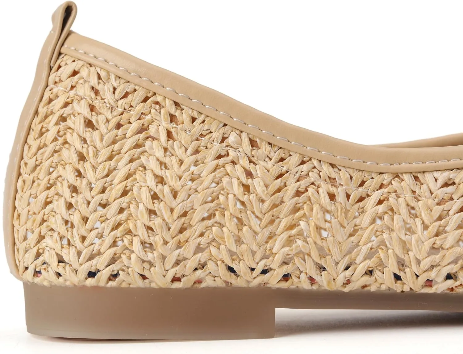 Women’s Flat Shoes Round Toe Slip for Beach Knit Shoes Nature Ventilate