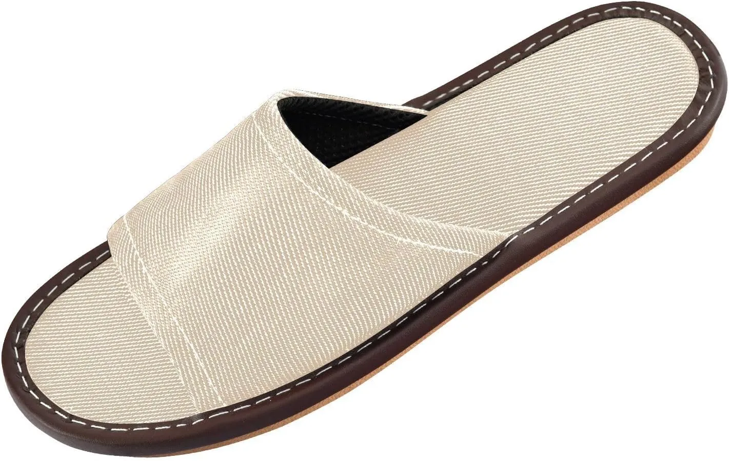 Women's Slippers Indoor Outdoor Slides Sandals for Hotel Travel Party Ultralight Non-Slip Beige