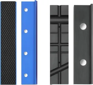 WORKPRO 2-Pair Vise Jaw Pads 6 inch & 5.5 inch, Magnetic Vice Jaw Covers Protectors, 5-1/2 inch Multi-Groove Jaw Pads and 6 inch Aluminum Pads Set