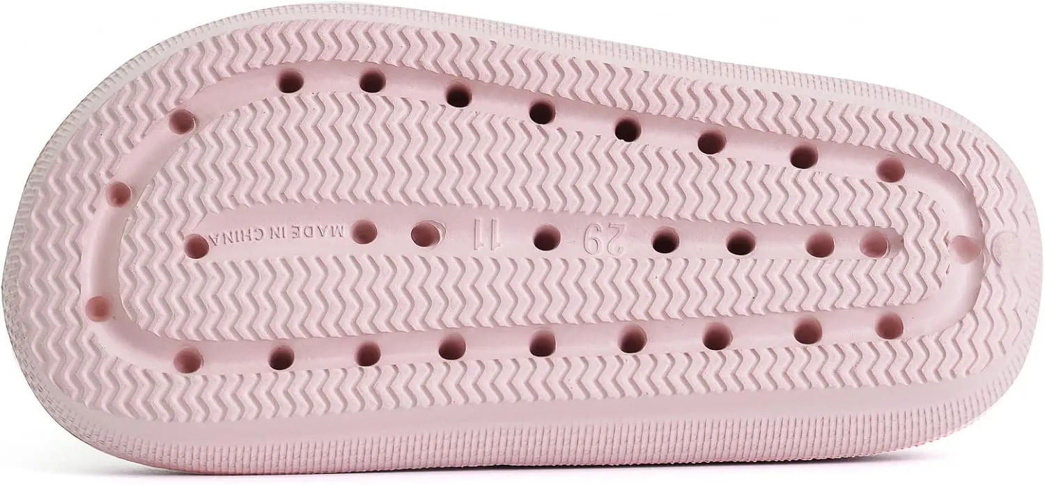 WYSBAOSHU Kids Cloud Slides Girls Boys Slip On Slide Sandals Comfort Non-Slip Thick Sole Slippers Summer Shower Shoes Pool Beach Water Shoes