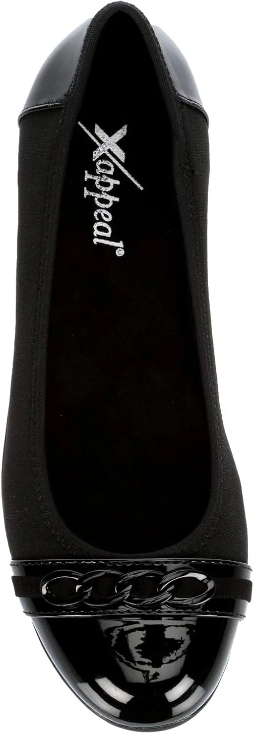 XAPPEAL Faye - Women's Slip-on Round Toe Accented Dress Ballet Flats