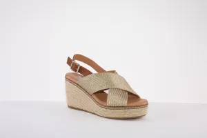 XTI 42366 HIGH WEDGE SANDAL - GOLD