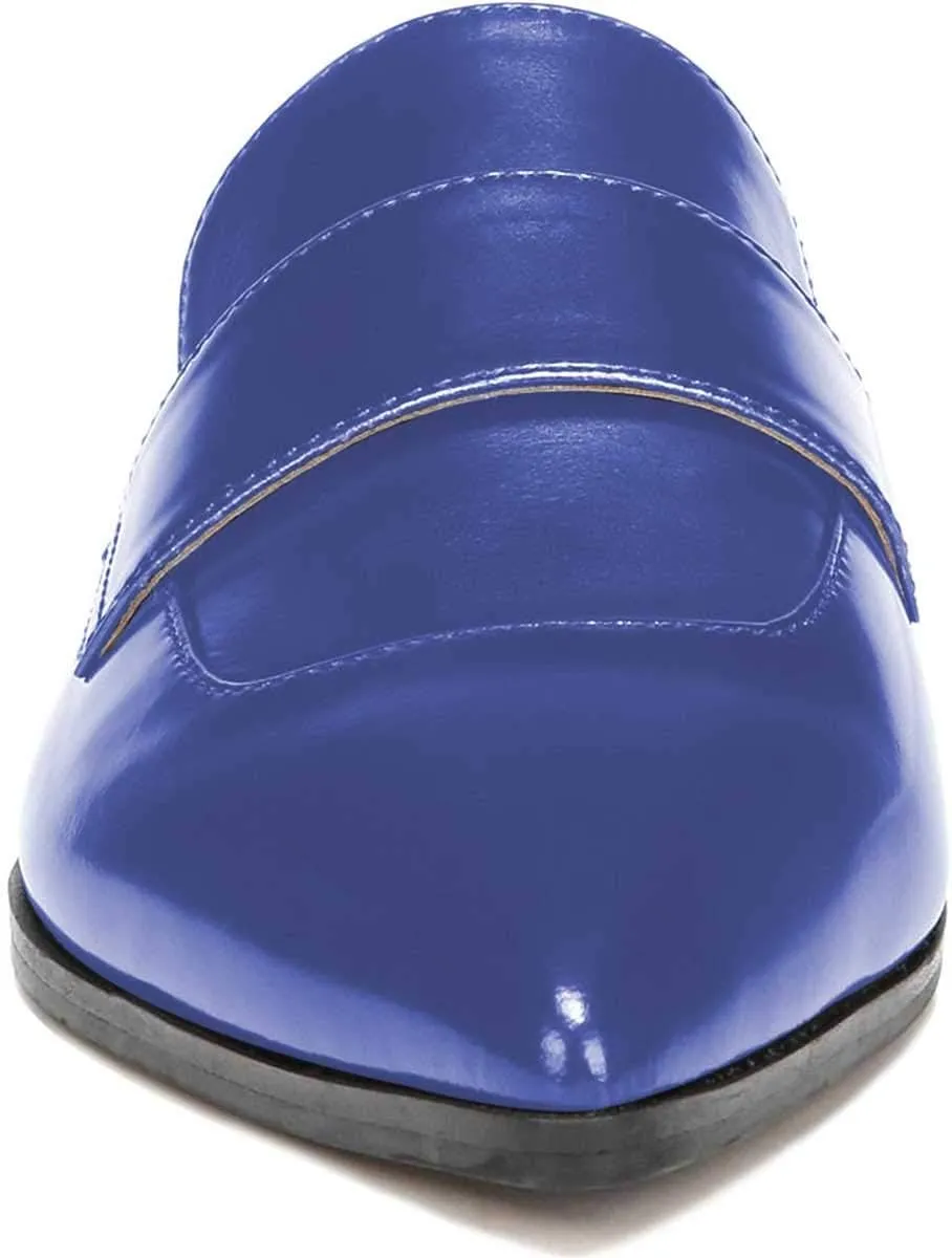 XYD Womens Retro Pointed Closed Toe Mule Flats Slip On Backless Dress Sandal Slides Comfortable Casual Walking Loafers Shoes