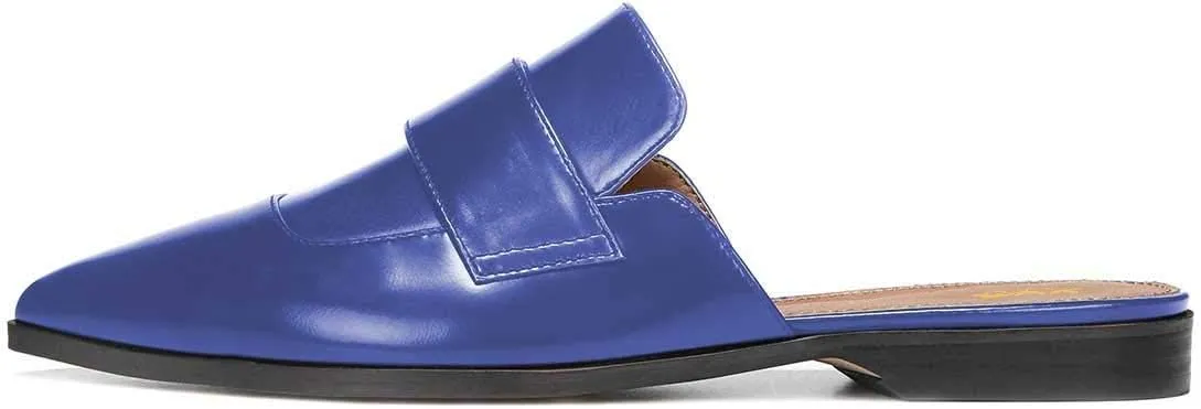 XYD Womens Retro Pointed Closed Toe Mule Flats Slip On Backless Dress Sandal Slides Comfortable Casual Walking Loafers Shoes