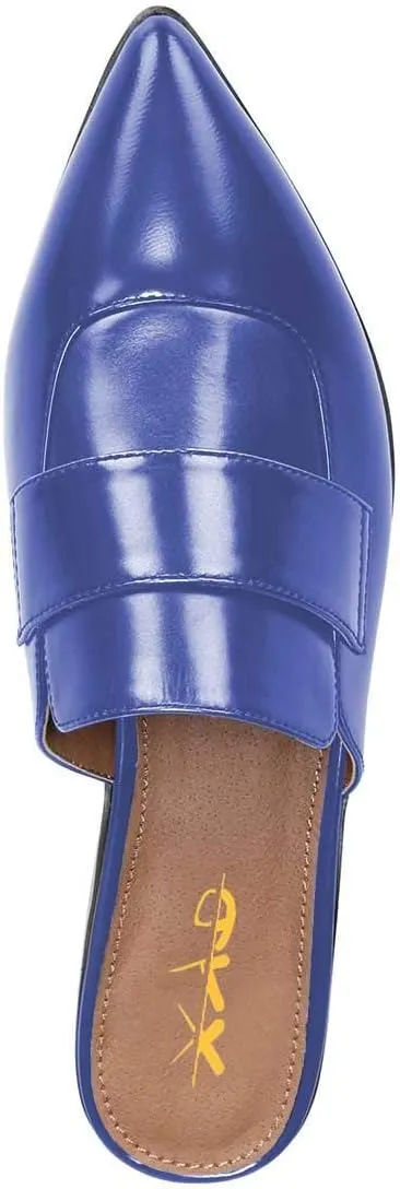 XYD Womens Retro Pointed Closed Toe Mule Flats Slip On Backless Dress Sandal Slides Comfortable Casual Walking Loafers Shoes
