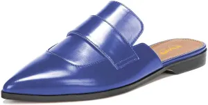 XYD Womens Retro Pointed Closed Toe Mule Flats Slip On Backless Dress Sandal Slides Comfortable Casual Walking Loafers Shoes