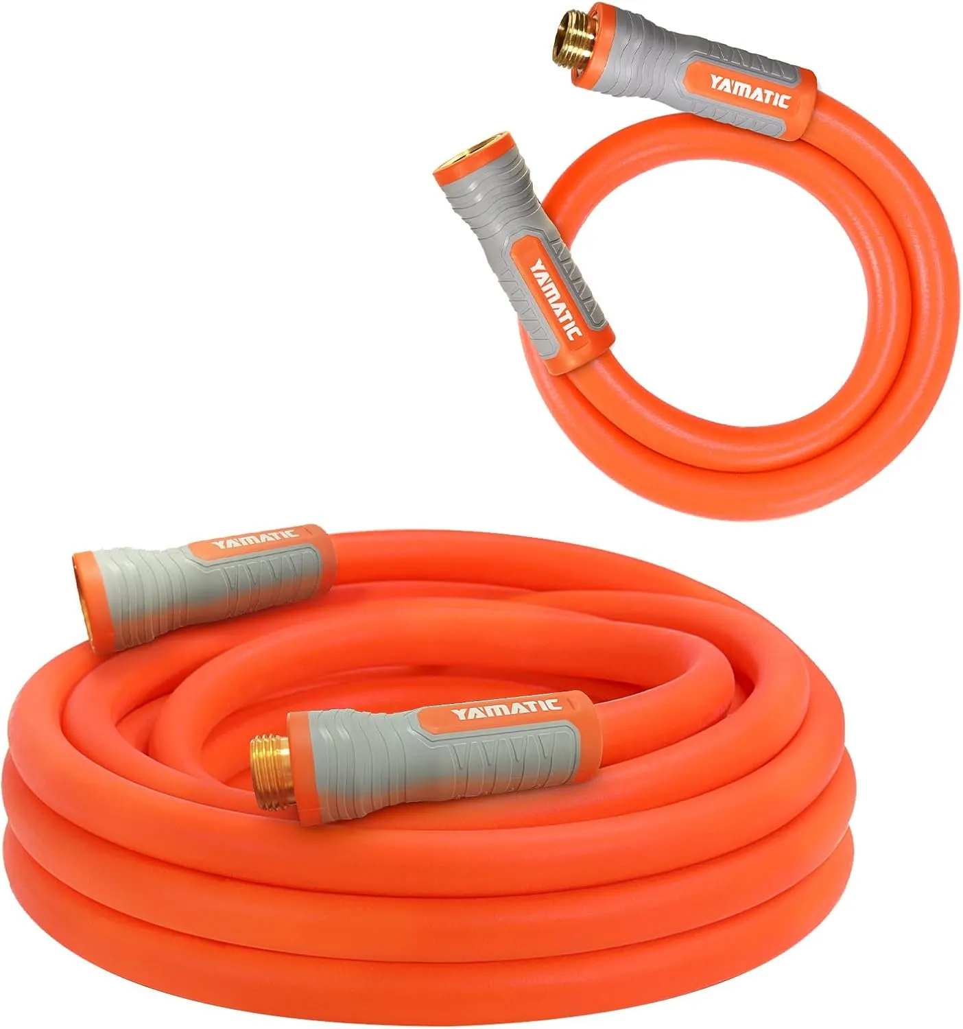 YAMATIC Heavy Duty Short Garden Hose 5/8 in x 30 ft, Super Flexible Leader hose,All-weather, Lightweight, Burst 600 PSI