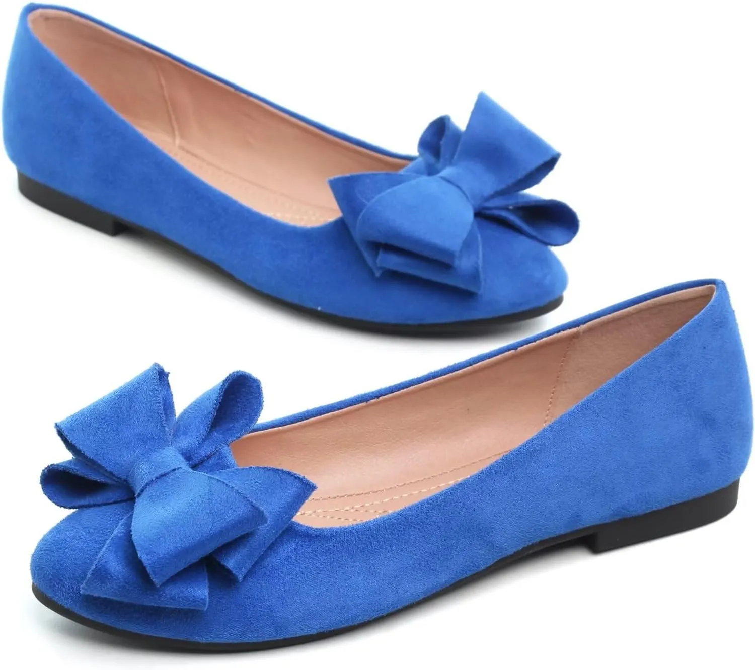 ZTWUTANG Women's Cute Round-Toe Flat Ballet Shoes Comfortable Dress Shoes for Walking