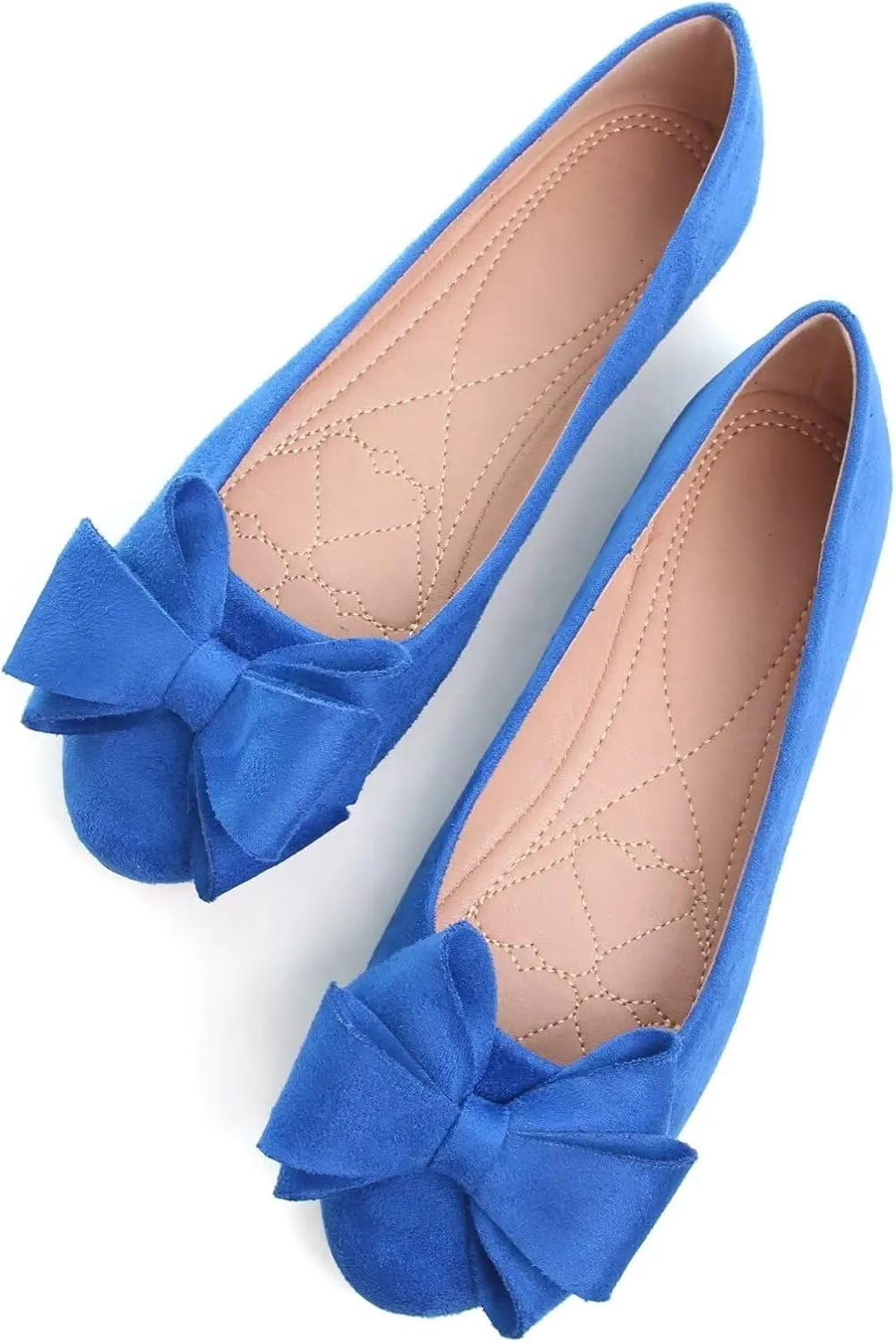 ZTWUTANG Women's Cute Round-Toe Flat Ballet Shoes Comfortable Dress Shoes for Walking