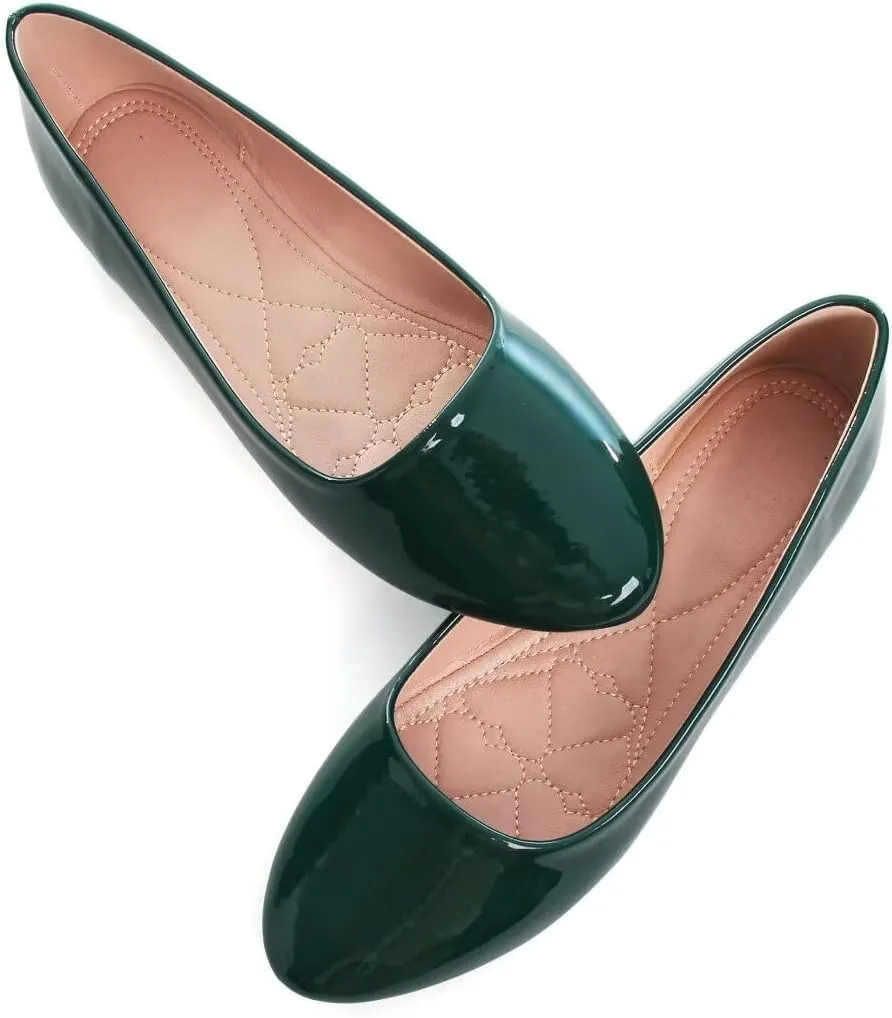 ZTWUTANG Women's Cute Round-Toe Flat Ballet Shoes Comfortable Dress Shoes for Walking
