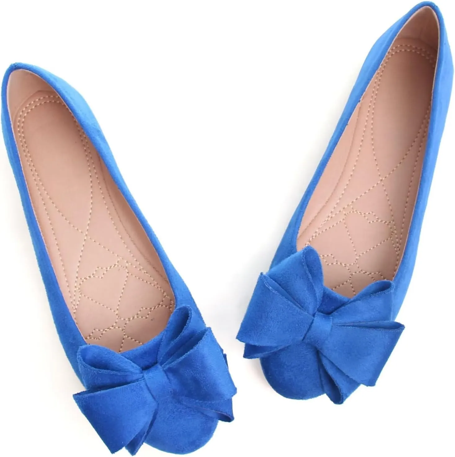 ZTWUTANG Women's Cute Round-Toe Flat Ballet Shoes Comfortable Dress Shoes for Walking