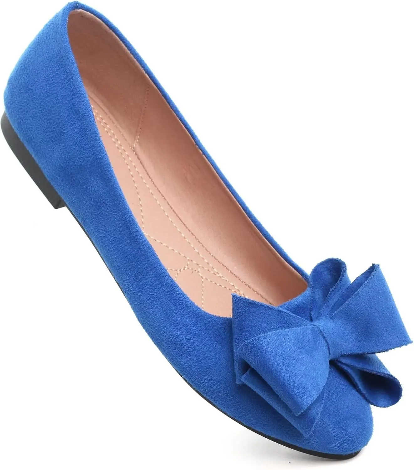 ZTWUTANG Women's Cute Round-Toe Flat Ballet Shoes Comfortable Dress Shoes for Walking