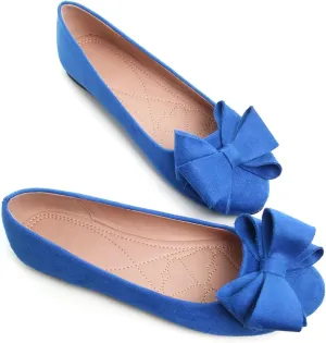 ZTWUTANG Women's Cute Round-Toe Flat Ballet Shoes Comfortable Dress Shoes for Walking