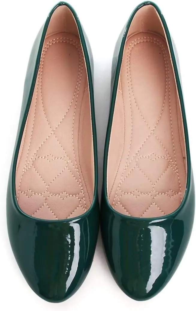 ZTWUTANG Women's Cute Round-Toe Flat Ballet Shoes Comfortable Dress Shoes for Walking